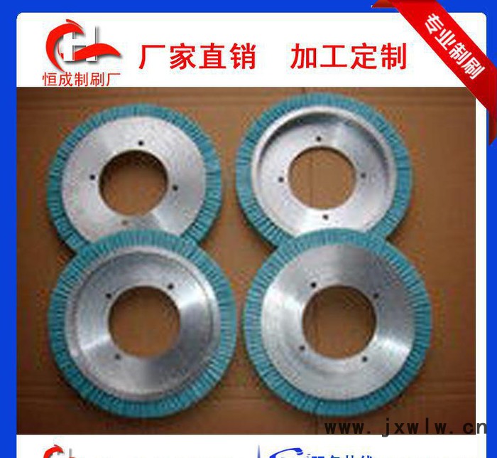 文玩核桃拋光機(jī)圓盤(pán)刷，材質(zhì)尼龍絲，一套一大一小，可加工
