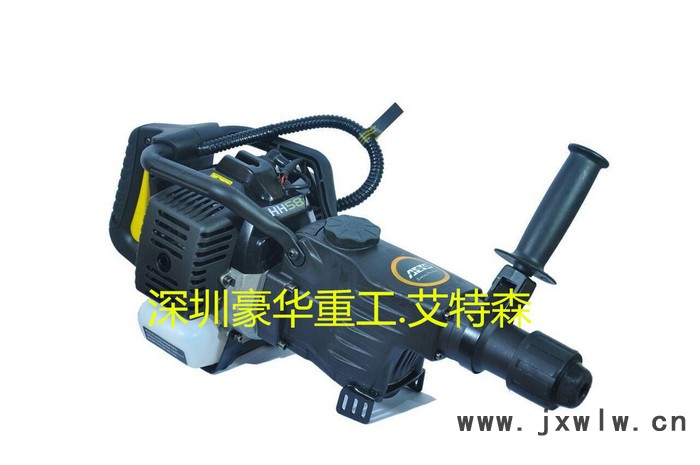 礦山內(nèi)燃鎬鉆HH58 手持式汽油沖擊鉆/沖擊錘 鑿石采礦開發(fā)工具 石頭破碎機(jī)
