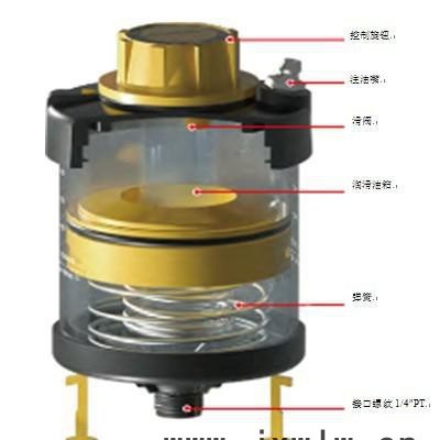 成都彈簧式加脂器，工業(yè)機(jī)器人自動(dòng)注脂器，機(jī)械手導(dǎo)軌自動(dòng)注油器