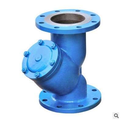 [聯(lián)科閥門]法蘭式鑄鋼Y型過濾器GL41H/W管道機(jī)械多介質(zhì)毛發(fā)聚集器