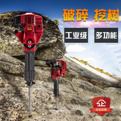 多功能汽油鑿巖機破碎錘混凝土水泥汽油鎬路石面沖擊鎬挖樹機批發(fā)